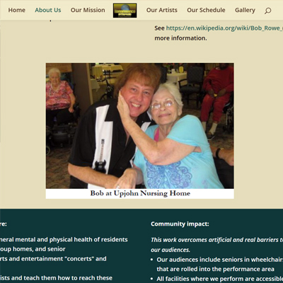 A segment of the Renaissance Enterprises website home page